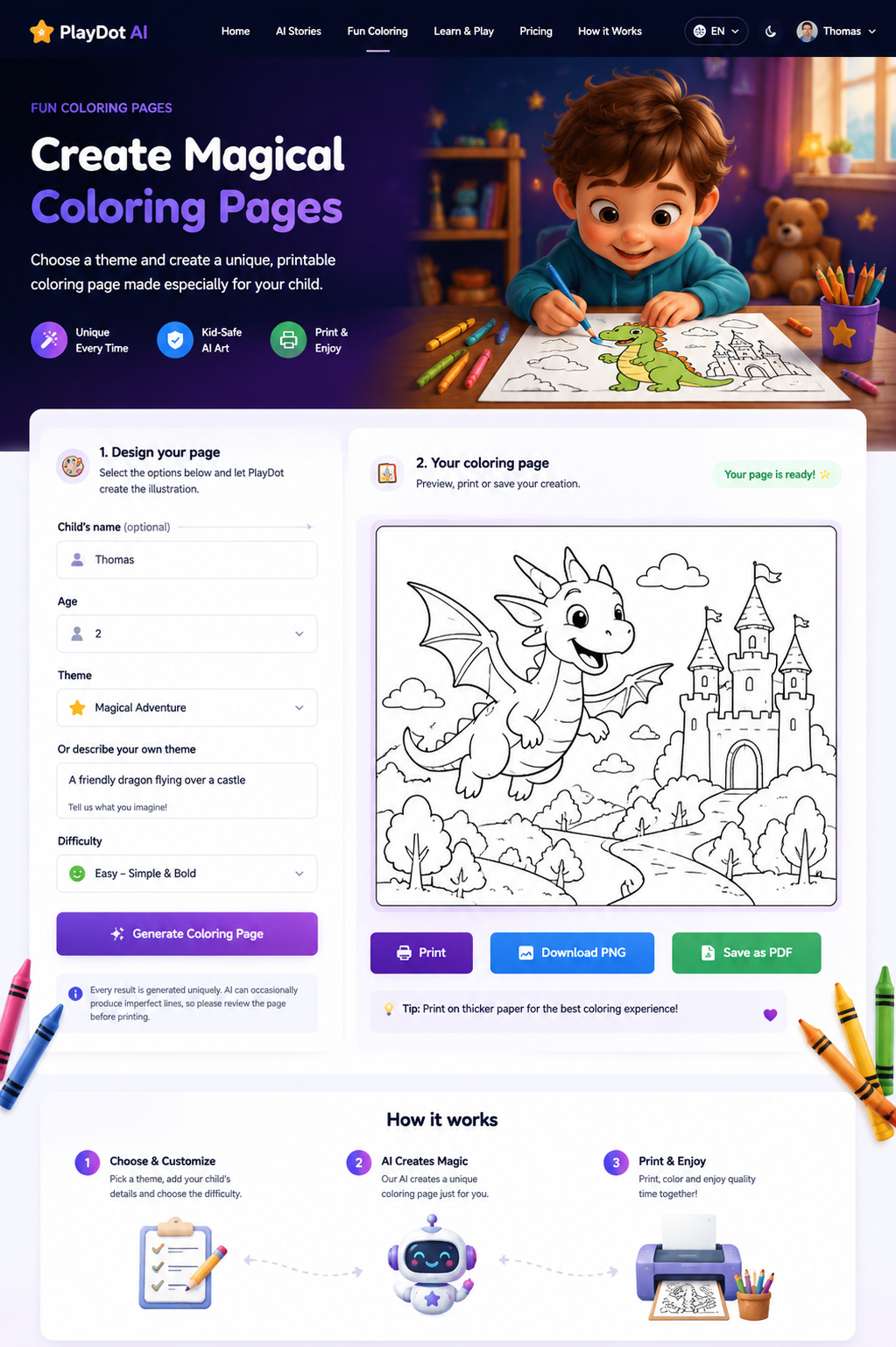 Create a Magical Coloring Page