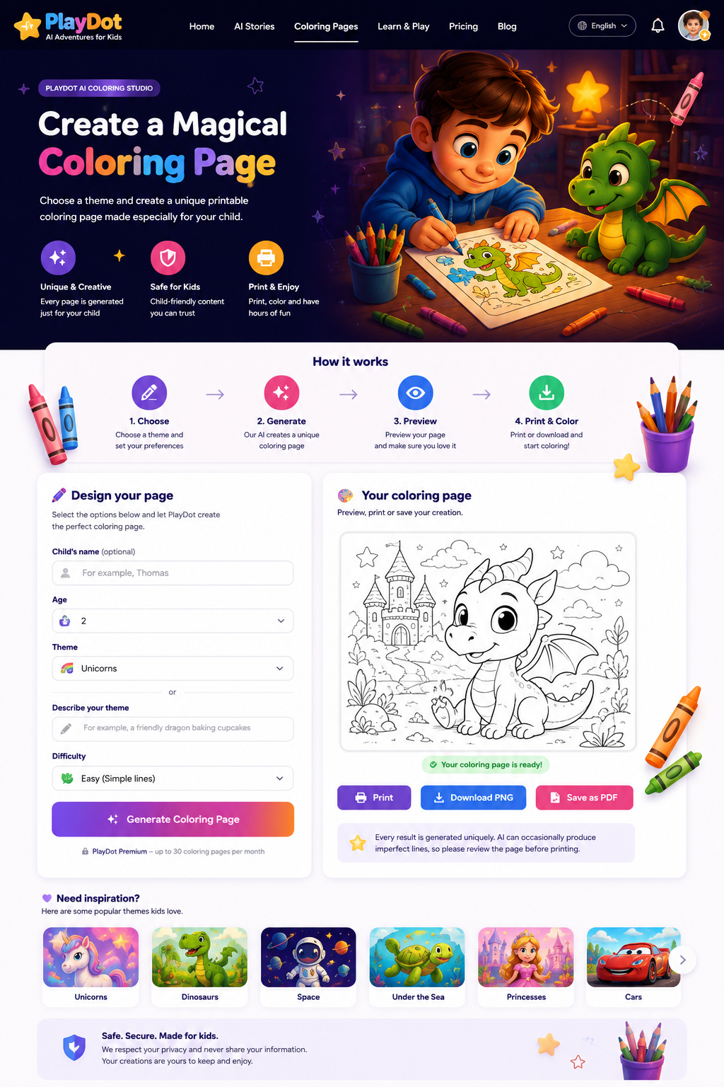 Create a Magical Coloring Page